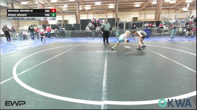 67 lbs Semifinal - Michael BROWN III, Duncan Demon Wrestling vs Ronix Wright, Powerhouse Blue