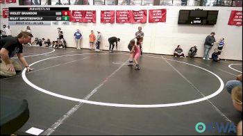 46 lbs Quarterfinal - Violet Brandon, Harrah Little League Wrestling vs Riley Spottedwolf, Clinton Youth Wrestling
