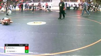 130 lbs Cons. Round 7 - Ryan Kennedy, SPIRE Academy vs Maddox McArthur, Teknique