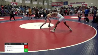 145 lbs Consi Of 8 #2 - Brock Birkett, Oak Ridge vs Avian Singh, Victor Valley S