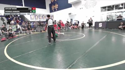 85 lbs Cons. Round 3 - Thomas Hamada, Poway Elite vs Jaycob Wiese, Hemet Youth Wrestling Club