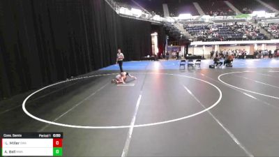 Boys 3rd-4th Grade - 53 Cons. Semis - Liam Miller, Sebolt Wrestling Academy vs Alexander Bell, Moen Wrestling Academy