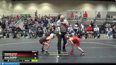 60 lbs Placement (4 Team) - Ryan Passeri, Brighton Black vs Teagan Duits, Lowell WC Red