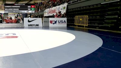Schoolgirls - 140 lbs Champ. Round 3 - Bellasue Bragg, Poway Elite vs Candice Marquez, Grappling Arts Of Stockton