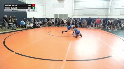 120 lbs Round Robin 1 - Taegan Willis, Warehouse Warriors - HS vs Angel Olalde, Mount Airy - HS