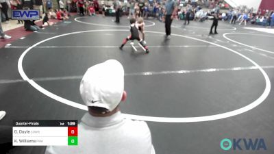 55 lbs Quarterfinal - Garrett Doyle, Cowboy Wrestling Club vs Knox Williams, Perry Wrestling Academy