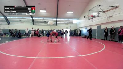 3rd Place Match - Dillon Sinha, Acalanes vs Evan Bates, Northgate