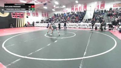 110 lbs Champ. Round 2 - Kaylahni Prosser, Tahquitz vs Princess Nicole Comia, Long Beach Poly