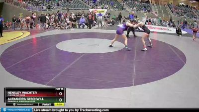 132 lbs Round 2 - Alexandra Geschwill, Peninsula Wrestling Club vs Hensley Wachter, Culver Mat Club