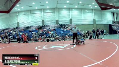 80 lbs Round 1 (6 Team) - Brody Conrad, Portage Wrestling Club vs Chad Cummings, Bloomington South Wrestling Club