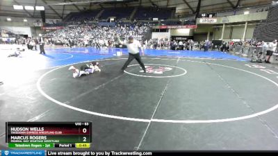 63 lbs Cons. Round 2 - Hudson Wells, Takedown Express Wrestling Club vs Marcus Rogers, Federal Way Spartans Wrestling