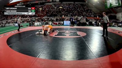 4A 144 lbs 5th Place Match - Jett Atchley, Teton vs Jake Swann, Fruitland