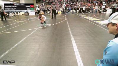 37-40 lbs Consi Of 8 #1 - Samuel Kimsey, Skiatook Youth Wrestling vs Karsyn Filby, Collinsville Cardinal Youth Wrestling