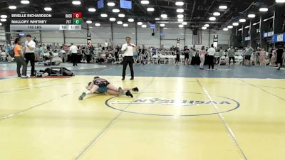 100 lbs Rr Rnd 3 - Brielle Richardson, Backyard Barbies - HSG vs Mallory Whitney, 757 Sirens Green - HSG