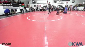 52 lbs Quarterfinal - Silas Wheeler, Locust Grove Youth Wrestling vs Cannon Francis, Team Tulsa Wrestling Club