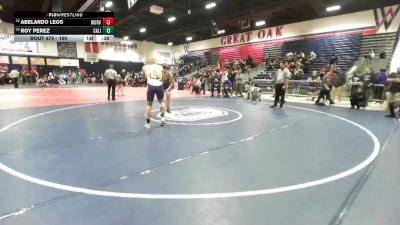 190 lbs Cons. Round 3 - Roy Perez, California (Whittier) vs Abelardo Leos, Murrieta Valley