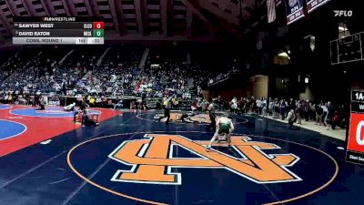 1A-132 lbs Cons. Round 1 - Sawyer West, Elbert County vs David Eaton, Wesleyan