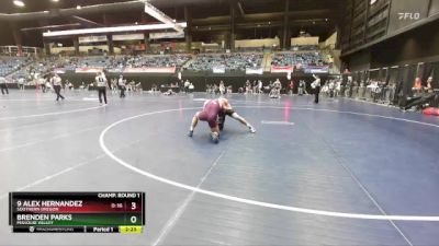 174 lbs Champ. Round 1 - 9 Alex Hernandez, Southern Oregon vs Brenden Parks, Missouri Valley