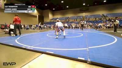 88 lbs Rr Rnd 4 - Lily Thompson, Mighty Bluebirds vs Cambri James, Spartan Wrestling Fort Smith