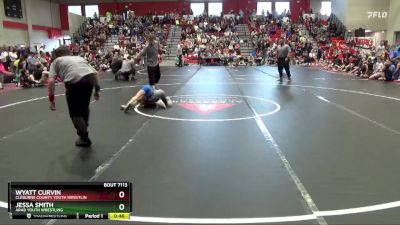 65 lbs 3rd Place Match - Wyatt Curvin, Cleburne County Youth Wrestlin vs Jessa Smith, Arab Youth Wrestling