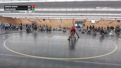 189 lbs 3rd Place - Brenna Buman, Savona vs Aiden Rohde, Johnson City
