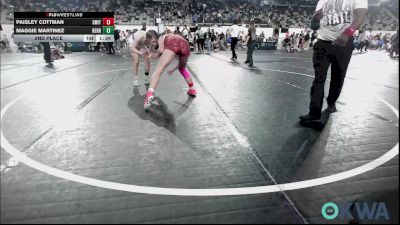 115 lbs 2nd Place - Paisley Cottman, Smith Wrestling Academy vs Maggie Martinez, Berryhill Wrestling Club