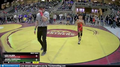 98 lbs Quarterfinal - James Marshall, Scappoose Mat Club vs Levi Olsen, Umpqua Wrestling Club