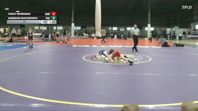 70 lbs Round 1 (4 Team) - Cinch Workman, NORTH CAROLINA WRESTLING FACTORY vs Jameson Duckworth, FCA LYNCHBURG