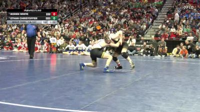 1A-157 lbs 1st Place Match - Boden White, Denver vs Ethan Christoffer, Don Bosco