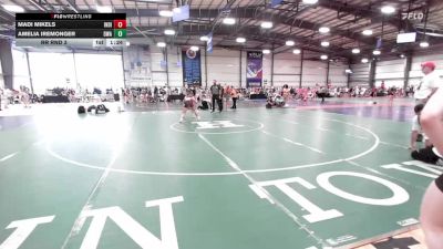 100 lbs Rr Rnd 3 - Madi Mikels, Indiana Outlaws Pink vs Amelia Iremonger, Diesel Wrestling Academy