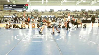112 lbs 5th Place - Emmett Williams, OHIO GOLD - MS vs Teddy Sims, Team Gotcha - MS