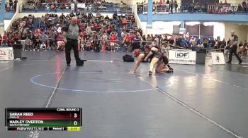 100 lbs Cons. Round 3 - Hadley Overton, South Fremont vs Sarah Reed, Challis