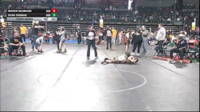 80 lbs Consolation - Mason Baumann, Overbrook vs Ryan Thomas, Saddle Brook
