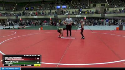 60 lbs Round 2 - Cole Gunderson, Victory School Of Wrestling vs Ashton Vang, Team Nazar