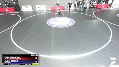 57 lbs Semifinal - Cyra Eskandari, So Cal Hammers Wrestling vs Alexa Toledo, California