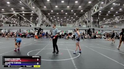 100 lbs Semis (4 Team) - Danica Bacorn, Central Pennies Grit vs Juliette Cuevas, MWA