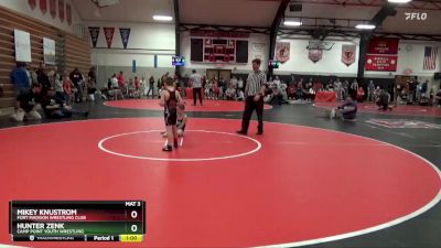 Bracket 14 lbs Cons. Semi - Mikey Knustrom, Fort Madison Wrestling Club vs Hunter Zenk, Camp Point Youth Wrestling