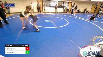 55 lbs Consi Of 4 - Achilles Cawyer, Jay Wrestling Club vs Leighton Markley, Prairie Grove Youth Wrestling