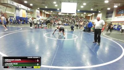 106 lbs Champ. Round 2 - Logann Ruiz, Los Alamitos vs Abraham Chapa, La Quinta