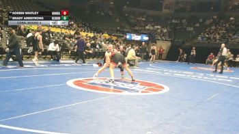 150 Class 3 lbs Cons. Round 3 - Korbin Whitley, Hannibal vs Brady Armstrong, Hillsboro