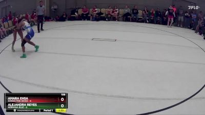 108 lbs Round 3 (8 Team) - Amara Ehsa, Kansas Pink Gecko vs Alejandra Reyes, Nebraska Blue