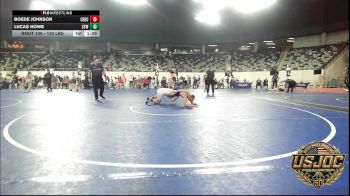 130 lbs 3rd Place - Boede Johnson, Checotah Matcats vs Lucas Howe, Coweta Tiger Wrestling