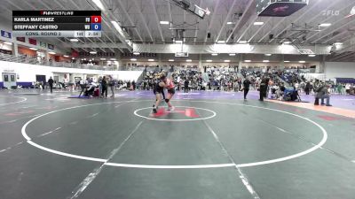180 lbs Cons. Round 2 - Steffany Castro, Waldorf University vs Karla Martinez, Friends University
