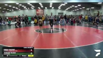 56 lbs Cons. Round 5 - Mikey Razavi, Rangers Wrestling Club vs Parker Russo, Mat Sharks