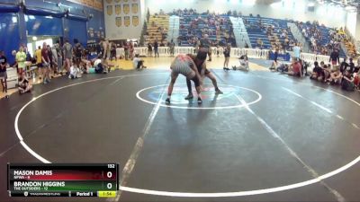 132 lbs Quarters & Wb (16 Team) - Brandon Higgins, The Outsiders vs MASON DAMIS, NFWA