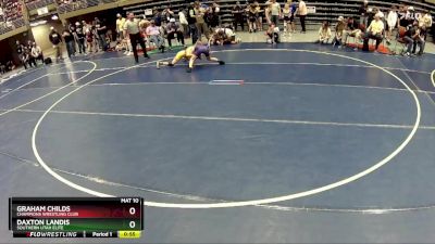 75 lbs Cons. Round 1 - Daxton Landis, Southern Utah Elite vs Graham Childs, Champions Wrestling Club