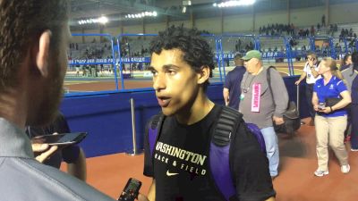 Izaic Yorks on how he felt when he saw Cheserek on the start line for DMR