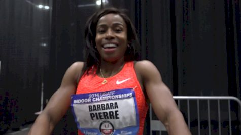 Barbara Pierre after smooth first round of 60m at USA Indoors