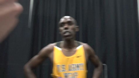 Paul Chelimo after rolling into 2nd-place 3K finish at USA Indoors