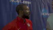 Cameron Burrell after tying his fathers PB, finishing second in NCAA 60
